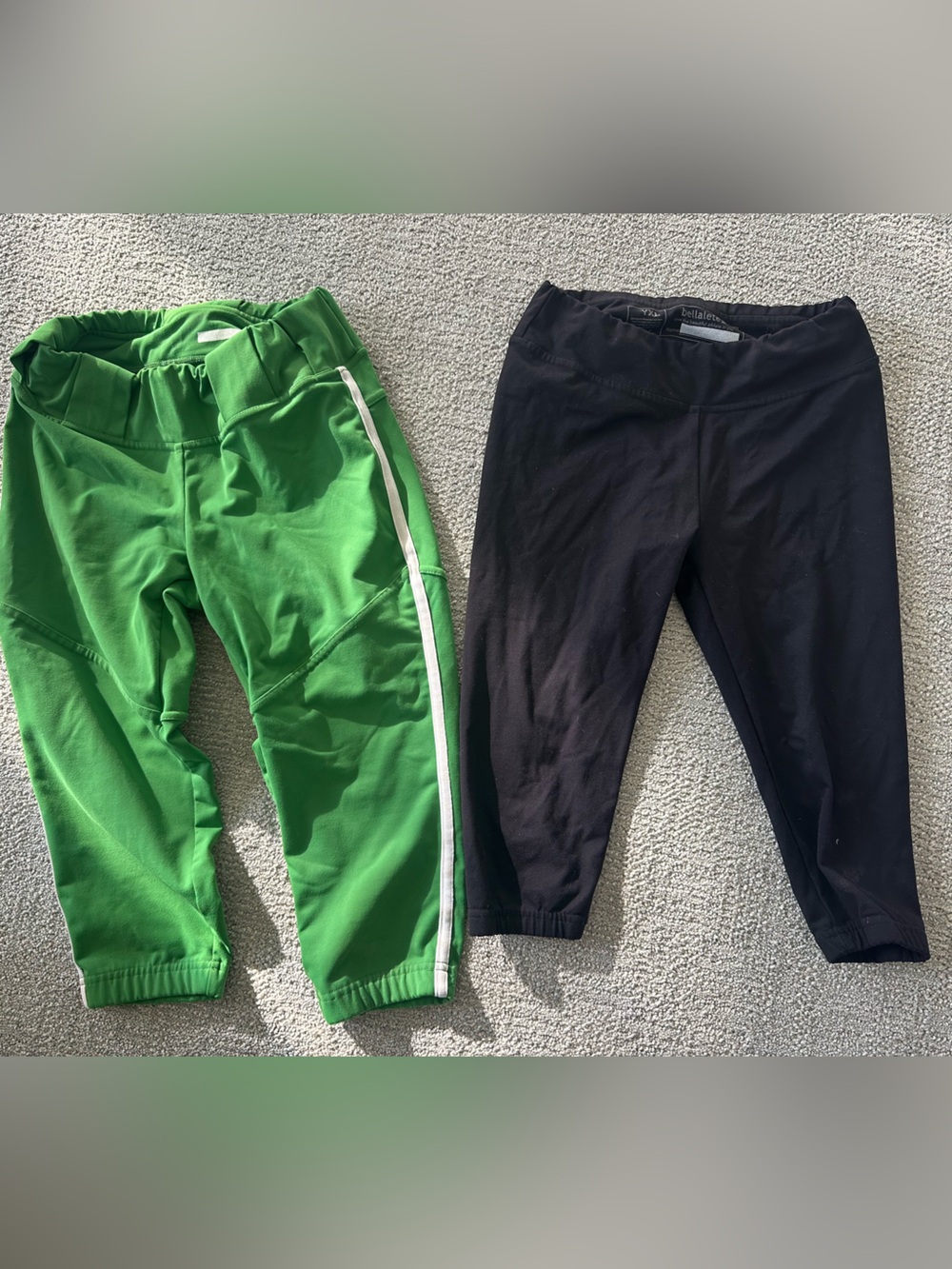 Bellalete softball pants in  Green and Black Active softball Pants - lot of 2